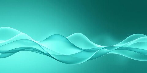 Obraz premium Flowing Organic Shapes in Teal and Turquoise
