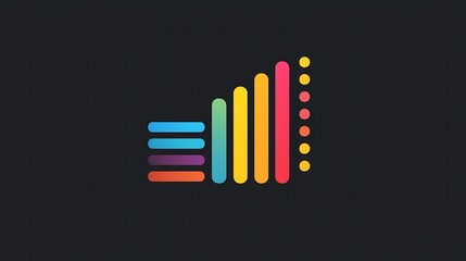 Abstract Design with Colorful Bars and Dots