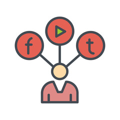 Social Media Influencer Vector Icon