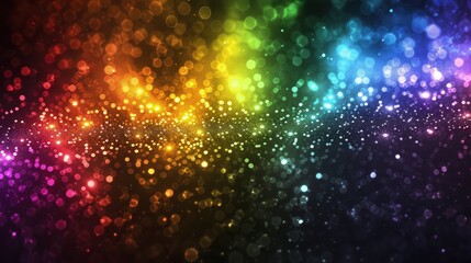 Fototapeta premium A cool-toned background with bokeh lights in hues of blue and silver. 