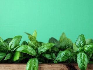 Organic herb garden, aromatic plants thriving, 3D illustration