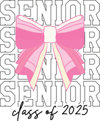 Senior 2025 printable t-shirt design, Graduation Design 2025, Graduation 2025 T shirt Design, Pink Senior 2025 printable t-shirt design