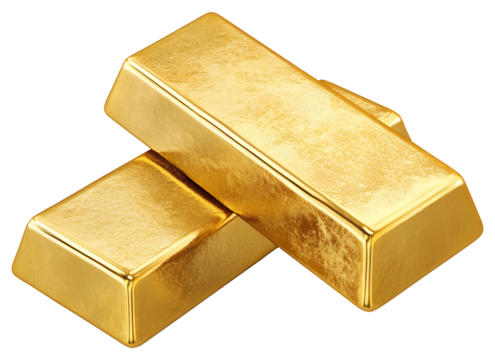gold bar, real gold, gold stack, pure gold, dicut, PNG file, isolated background.