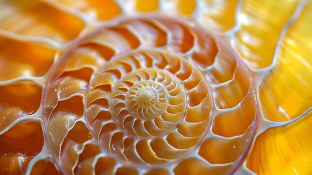 Artistic arrangement showcasing a spiral river shell, illustrating the concept of Fibonacci Day