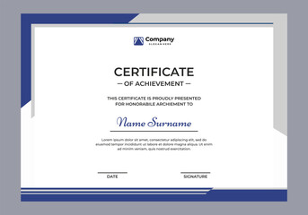Certificate of achievement template design