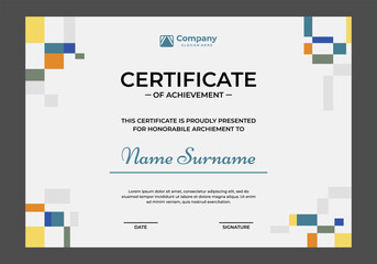 Certificate of achievement template design