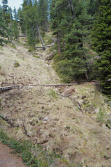 Trail pathway at Santa Maddalena Landscape at Val di Funes, land of the pale mountains and valley in the Dolomites, UNESCO World Heritage- South Tyrol, Italy
