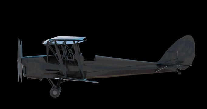 3d Light Airplane Flyin In The Sky on Alpha