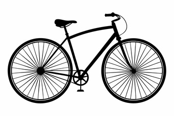 A Vintage bicycle silhouette vector illustration