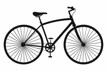 A Vintage bicycle silhouette vector illustration