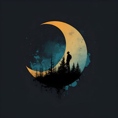 ship in the moonlight