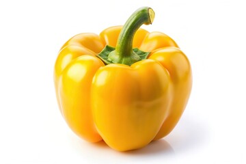 clipping path, organic, bell pepper, colorful, natural, white background,.yellowgooee: fresh, Fresh yellow bell pepper paprika closeup isolated on white background with clipping path