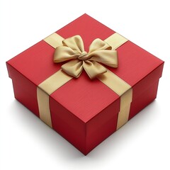 Obraz premium Red Gift Box isolated on White Background.