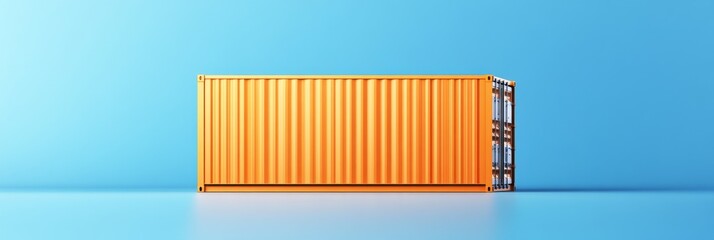 Modern 3D Stacked Shipping Container Icon for Global Trade and Freight Services