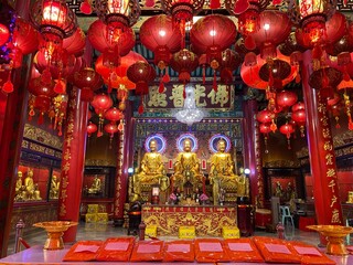 Obraz premium Thep Tai Suai Ia The guardian god takes care of one's destiny,Wat Mangkorn Kammalawas(Leng Nuei Yee)