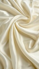 Obraz premium Abstract background of soft ivory silk satin fabric, luxurious elegant texture of silk satin fabric.