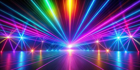 Neon laser show abstract background with depth of field, background, entertainment, creative, abstract, celebration, depth of field, energy, futuristic, space, colorful, art, show, vibrant