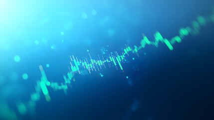 A blue-toned digital financial graph showing a rising trend, representing economic growth, investment, and market analysis.
