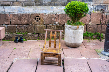 Vintage Wooden Stool Design with Traditional Craftsmanship from Old Times in China