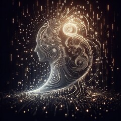 44 ASCII & Luminogram ASCII characters illuminated with soft glo
