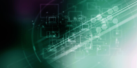 Obraz premium 2d illustration abstract technology background 