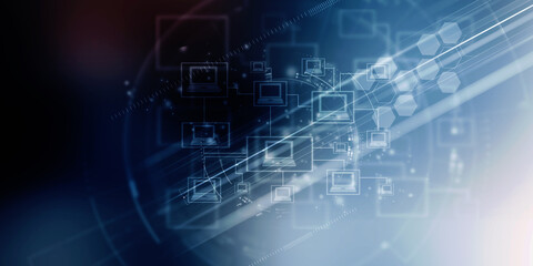 
2d illustration abstract technology background
