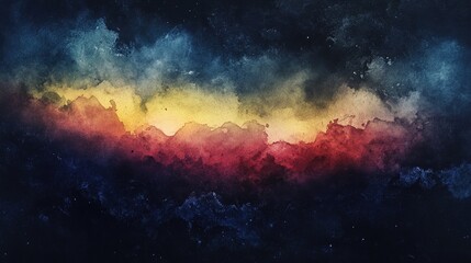 Fototapeta premium Watercolor artwork on a dark backdrop