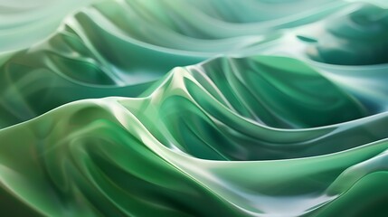 Obraz premium Green wave abstract curve Background, creating effect, 8k