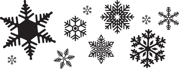 Snowflake christmas icon - Vector snow 