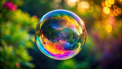 Soap bubbles floating in the air with vibrant colors , bubbles, soap, floating, air, colorful,playful, fun, light