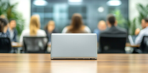 Laptop in Meeting Room.
