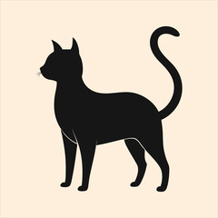 Cat silhouette vector illustration