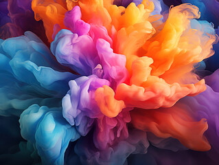 Fototapeta premium Excellent Vibrant hues dance in a mesmerizing spiral, evoking a sense of joy and wonder