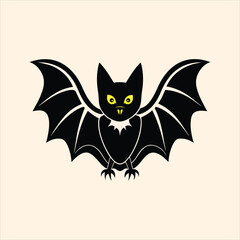 Halloween bat silhouette vector illustration