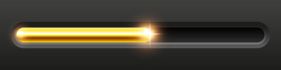 Loading bar or Slider bar. Vector clipart. © graphic_arts