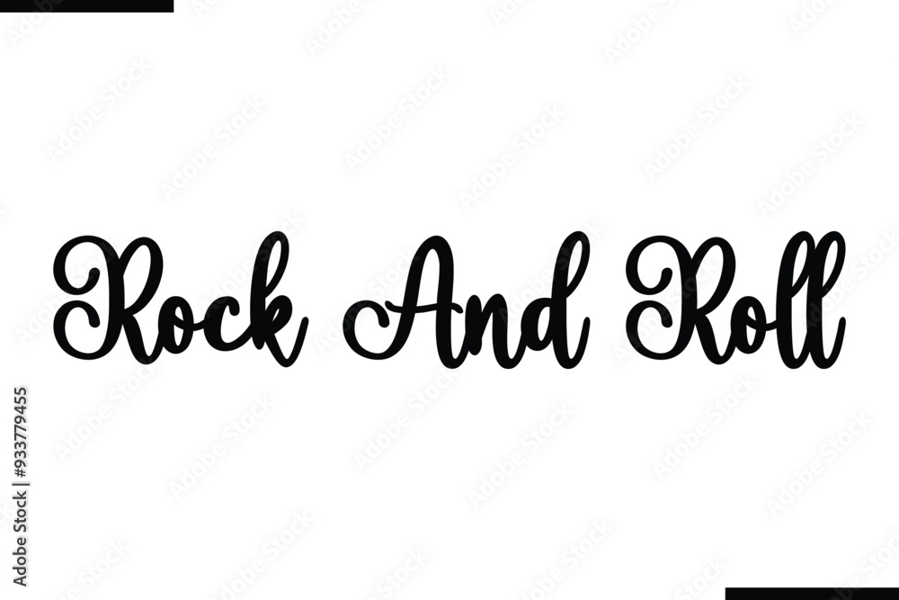 Fototapete rock and roll text typography element