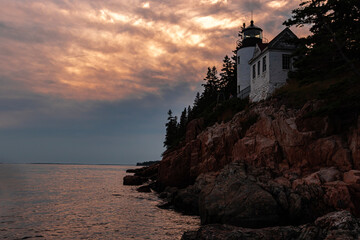 lighthouse at sunset