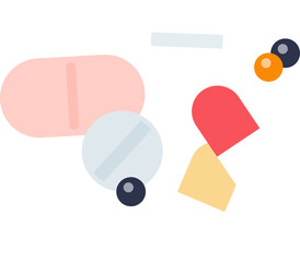 Assorted pills and capsules representing dietary supplements.