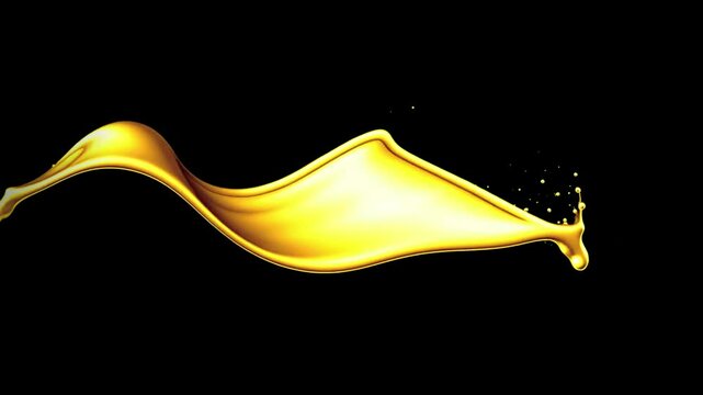golden liquid splashes