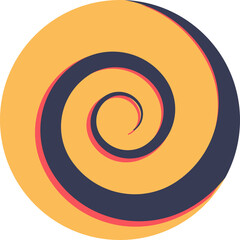 Abstract swirl pattern with orange and dark tones, symbolizing motion, energy, and fluidity.