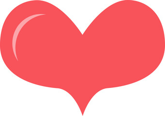 A simple red heart symbol representing love, affection, and emotional connection.