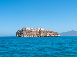 Spanish Military base of Peñón de Alhucemas off the coast of Morocco - Landscape shot 2