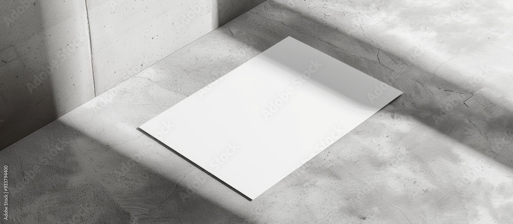 Poster replace your mockup design with a blank a4 poster flyer on a gray background with copy space image.