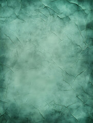 Obraz premium Textured green background showcasing a weathered surface with visible creases. Portrait backdrop for studio. Empty vintage wall.