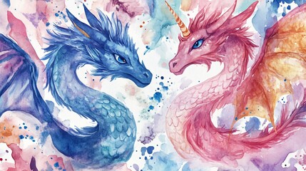 Obraz premium Two cute cartoon birds sitting side by side on a wall, with a playful and natural look, featuring vector art style