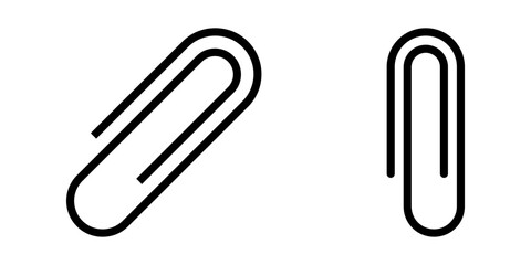 Paper clip icon set. flat illustration of vector icon