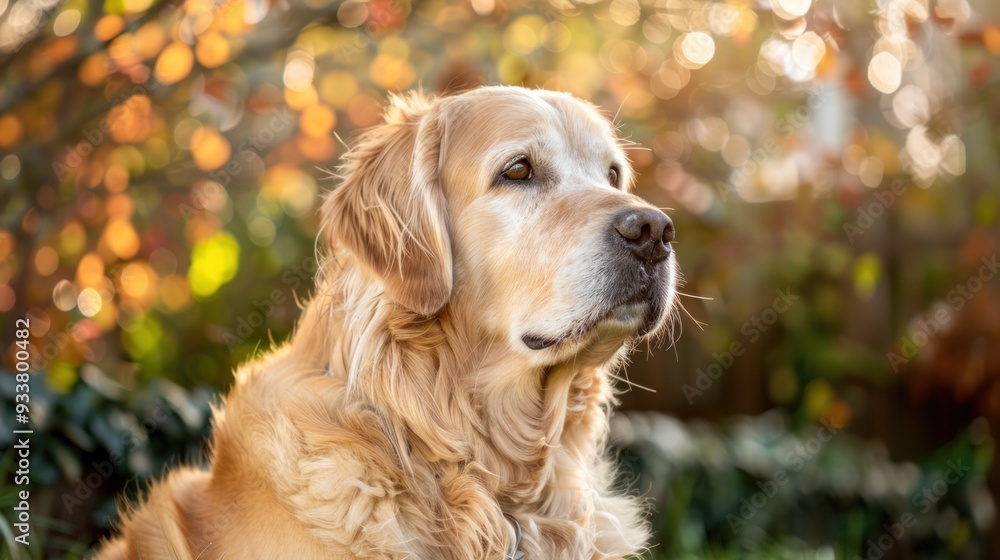 Canvas Prints Golden Retriever Looking Off into the Distance.