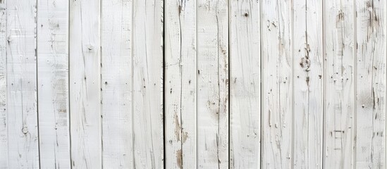 Obraz premium Texture or background of a white wooden wall with copy space image.
