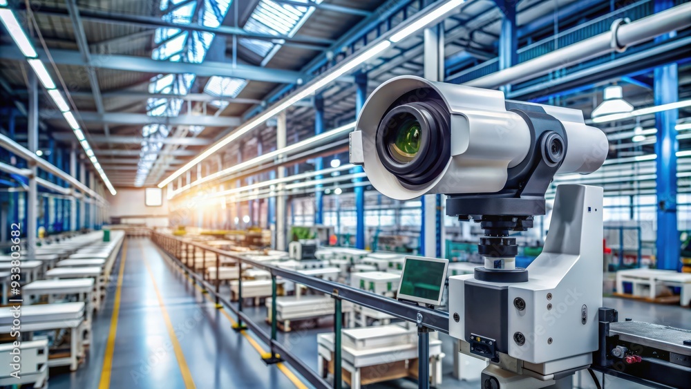 Poster Robotic vision sensor camera system in intelligent factory , robotics, technology, automation