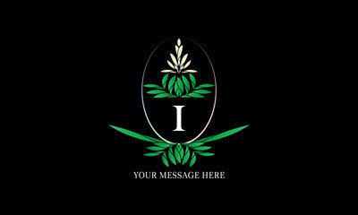 Elegant royal heraldic initial I logo. Business monogram crest, sign, emblem, identification for restaurant, royalty, boutique, hotel.